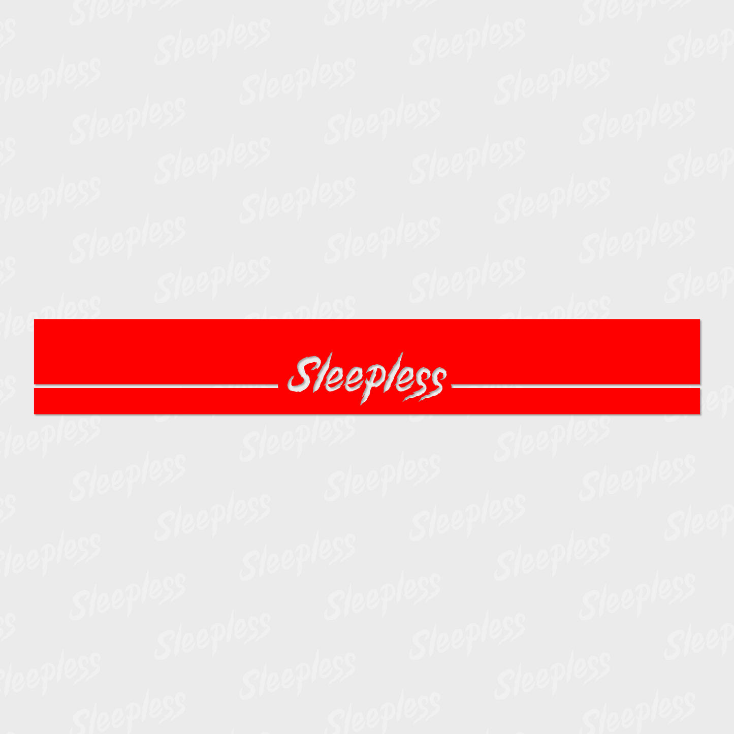 Sleepless Car Window Banner Cutout