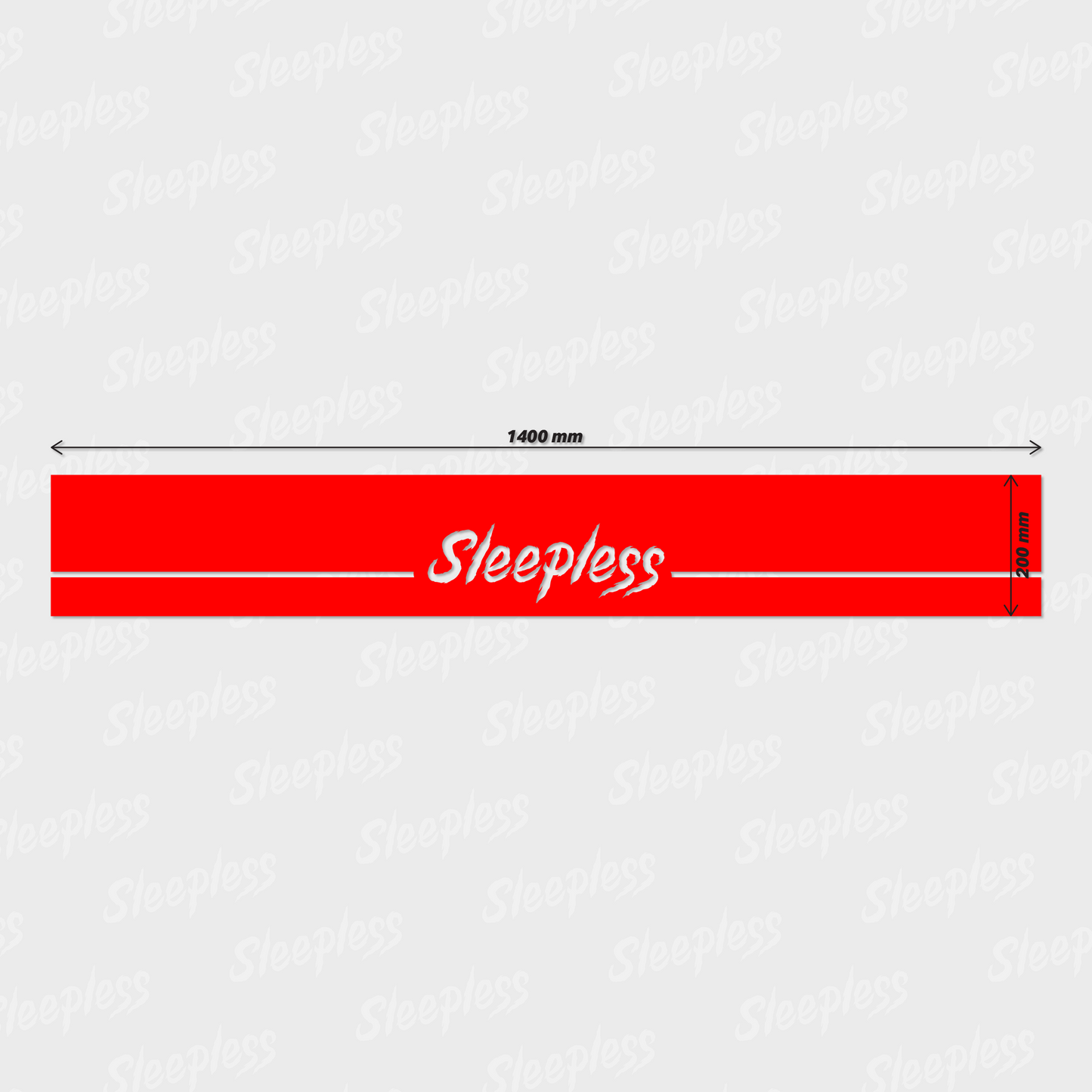 Sleepless Car Window Banner Cutout
