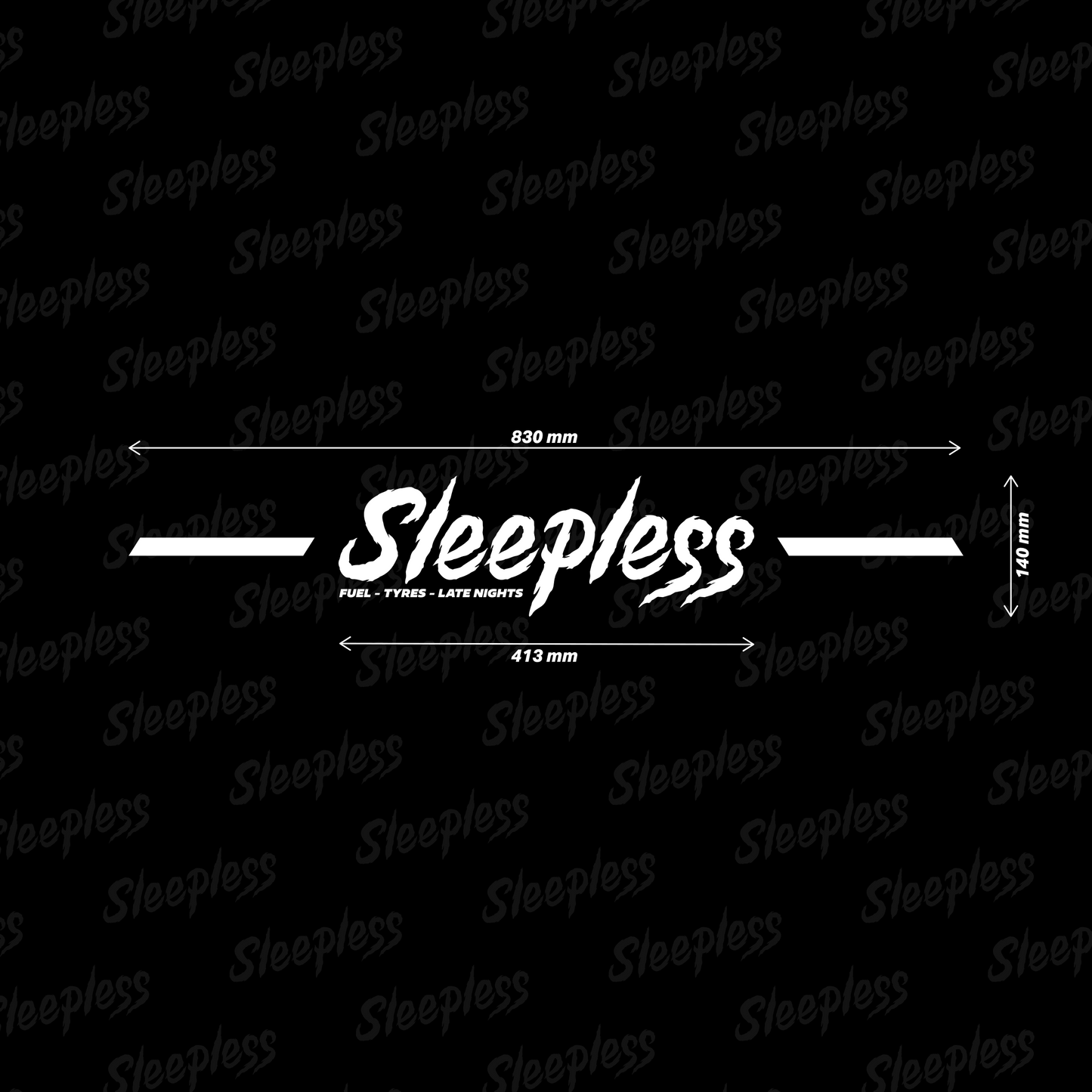 Sleepless Car Window Banner